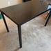 Black glass living room table