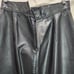 Vintage 70s Brazilian Genuine Black Leather Midi Skirt