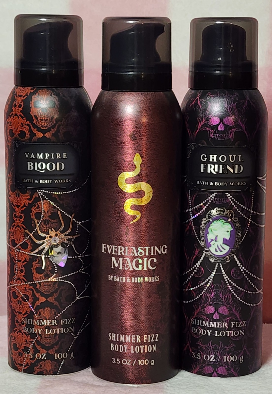 Bath & Body Works Halloween Shimmer Fizz Lotions Set Of 3- NEW