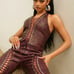 Starla Washed Faux Leather Pant Set - Burgundy
