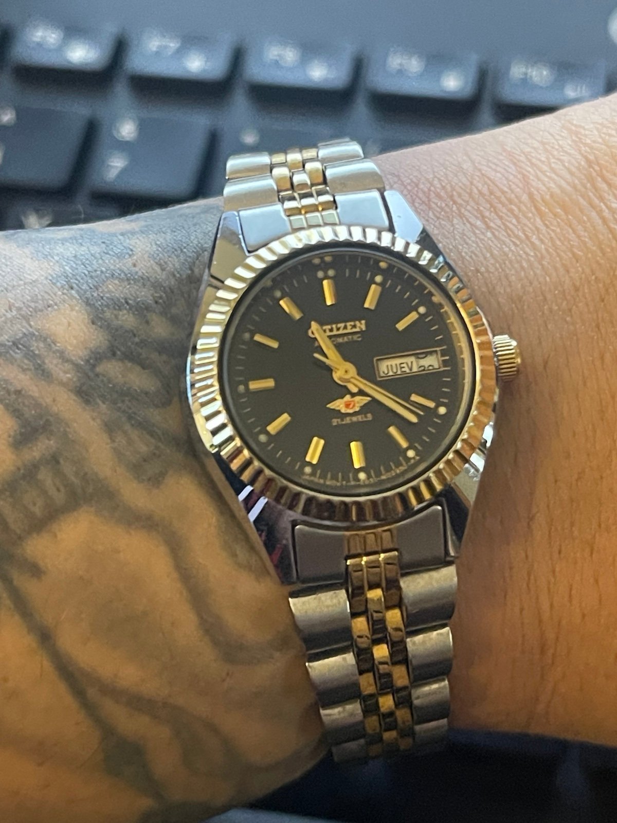 Vintage Citizen Watch Jubilee 25mm Two Tone Date Just Style