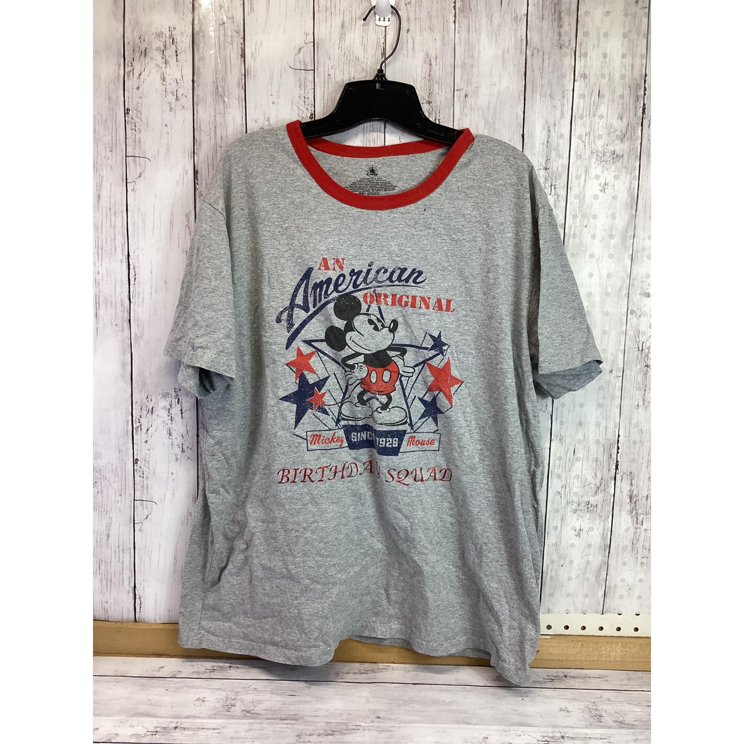 Disney Mickey Mouse an American Original Men's T-Shirt Heather Gray Size XL