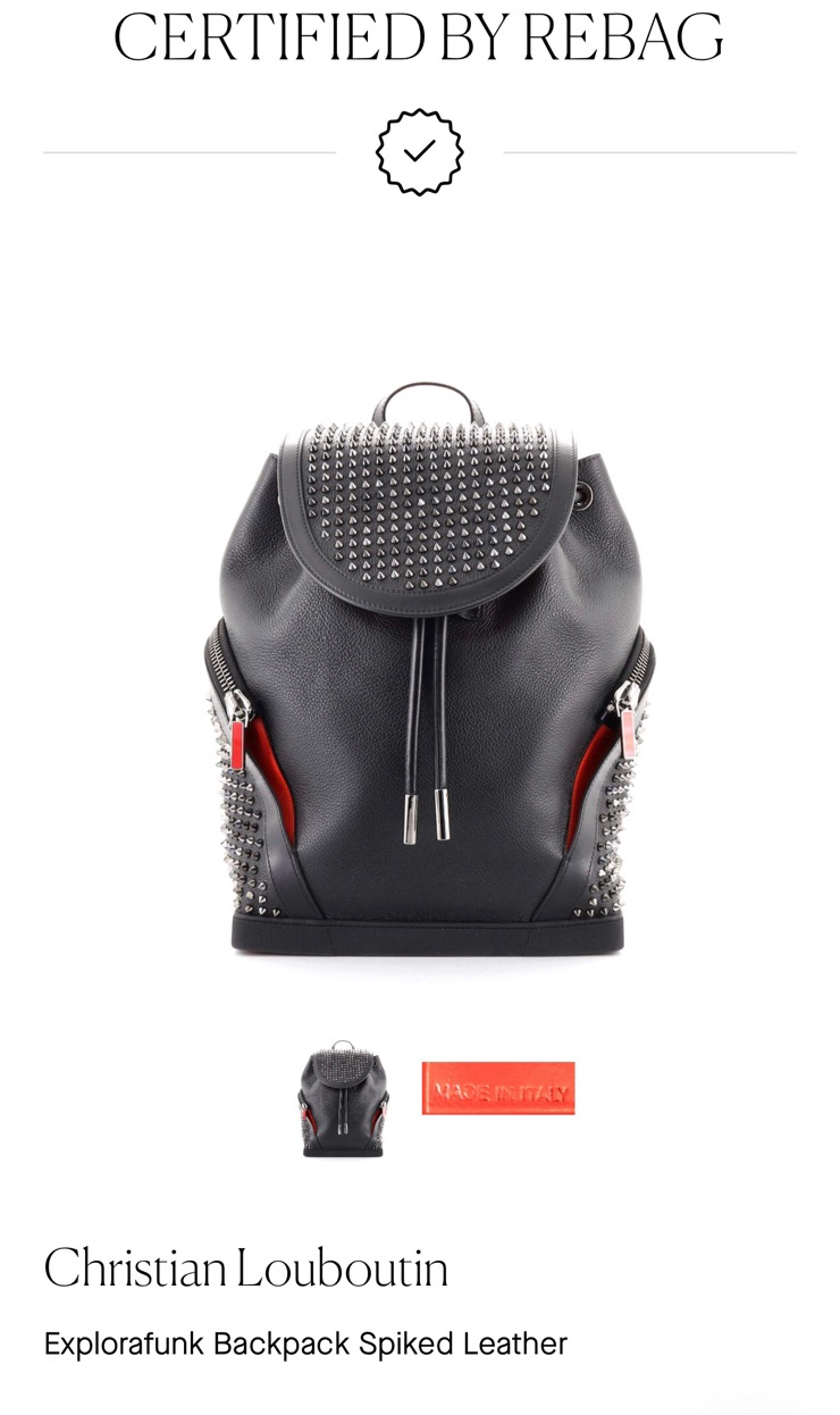 Christian Louboutin Explorafunk Backpack Spiked Leather