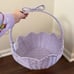 Purple Bow Scalloped Easter Basket TIKTOK VIRAL