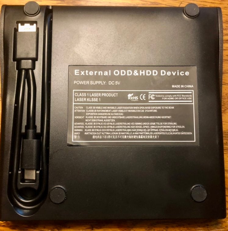 External Blu ray player