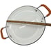Vintage Orange Cast Iron Light Paella Pan ~12