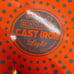 Vintage Orange Cast Iron Light Paella Pan ~12