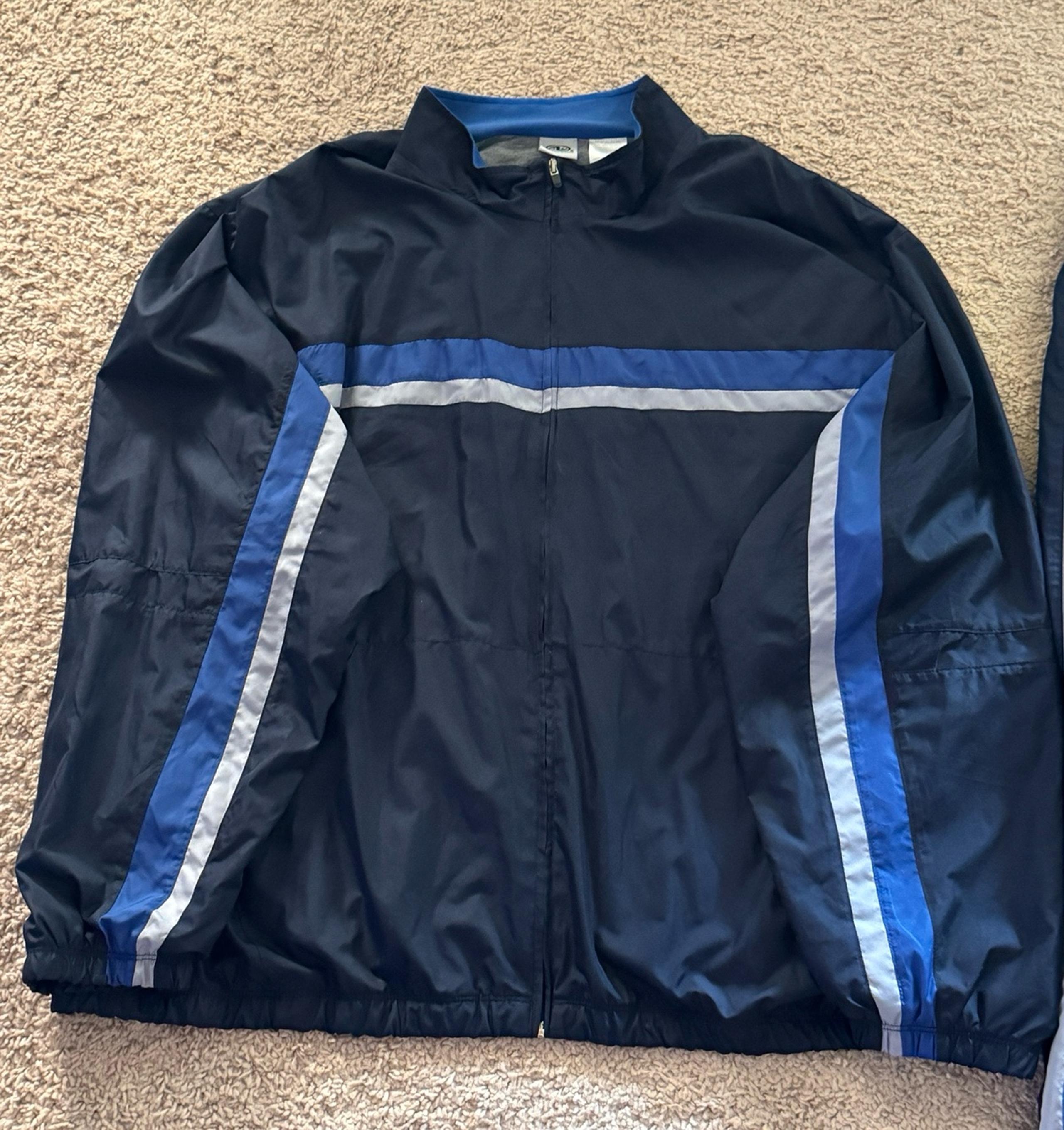 Athletic Works Men’s Navy Blue Windbreaker Outfit