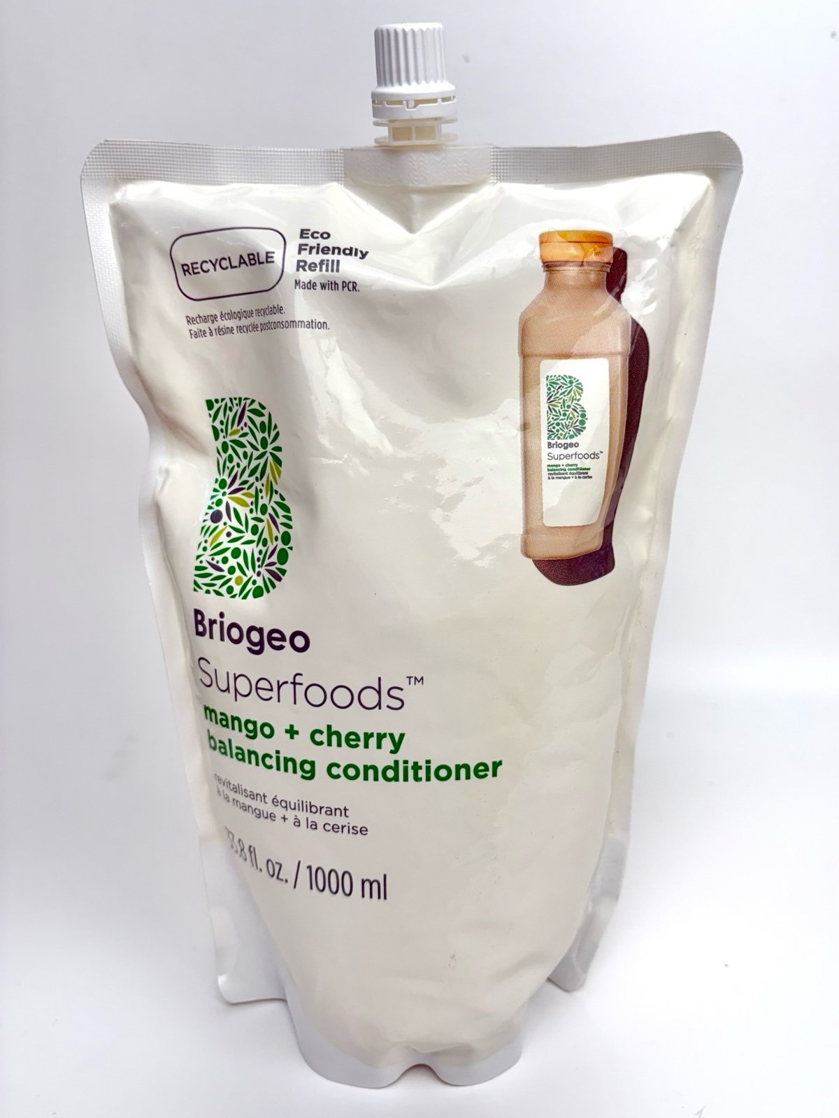 Briogeo Superfoods Mango Cherry Balancing Conditioner 33.8 oz Refill
