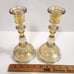 Marigold Carnival Glass Iridescent Home Decor 8 Candlestick Holder FREE SHIP