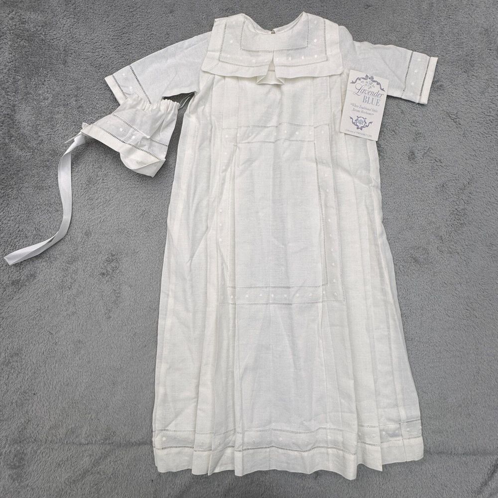 NWT Boy's White New Born Christening / Dedication Gown by Lavender Blue