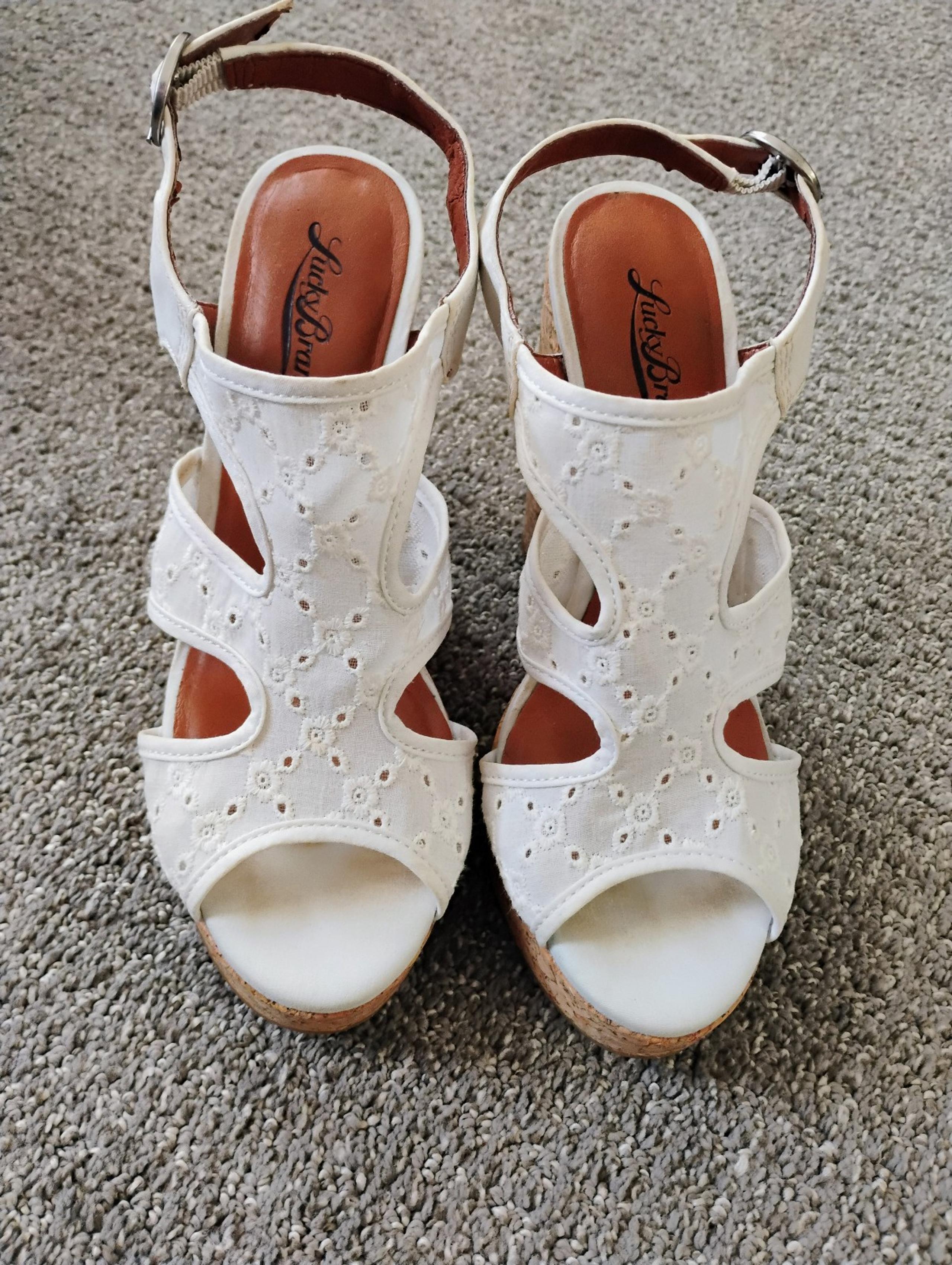 Lucky Brand Crochet Wedge Sandles