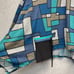 IC By Connie K Top Womens Large Blue Abstract Art Colorblock Long Sleeve