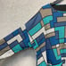 IC By Connie K Top Womens Large Blue Abstract Art Colorblock Long Sleeve