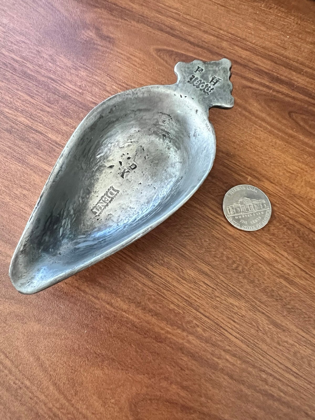 Antique circa 1800 Pewter Pap Boat Child or Invalid Sick Feeder