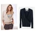 ATHLETA Inner Twist Wrap Pullover Hooded Athletic top athleisure black neutral