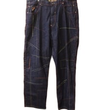 Akdmks Colored Stitching Embroidered Baggy Streetwear Y2k 90s Denim Jean's 40