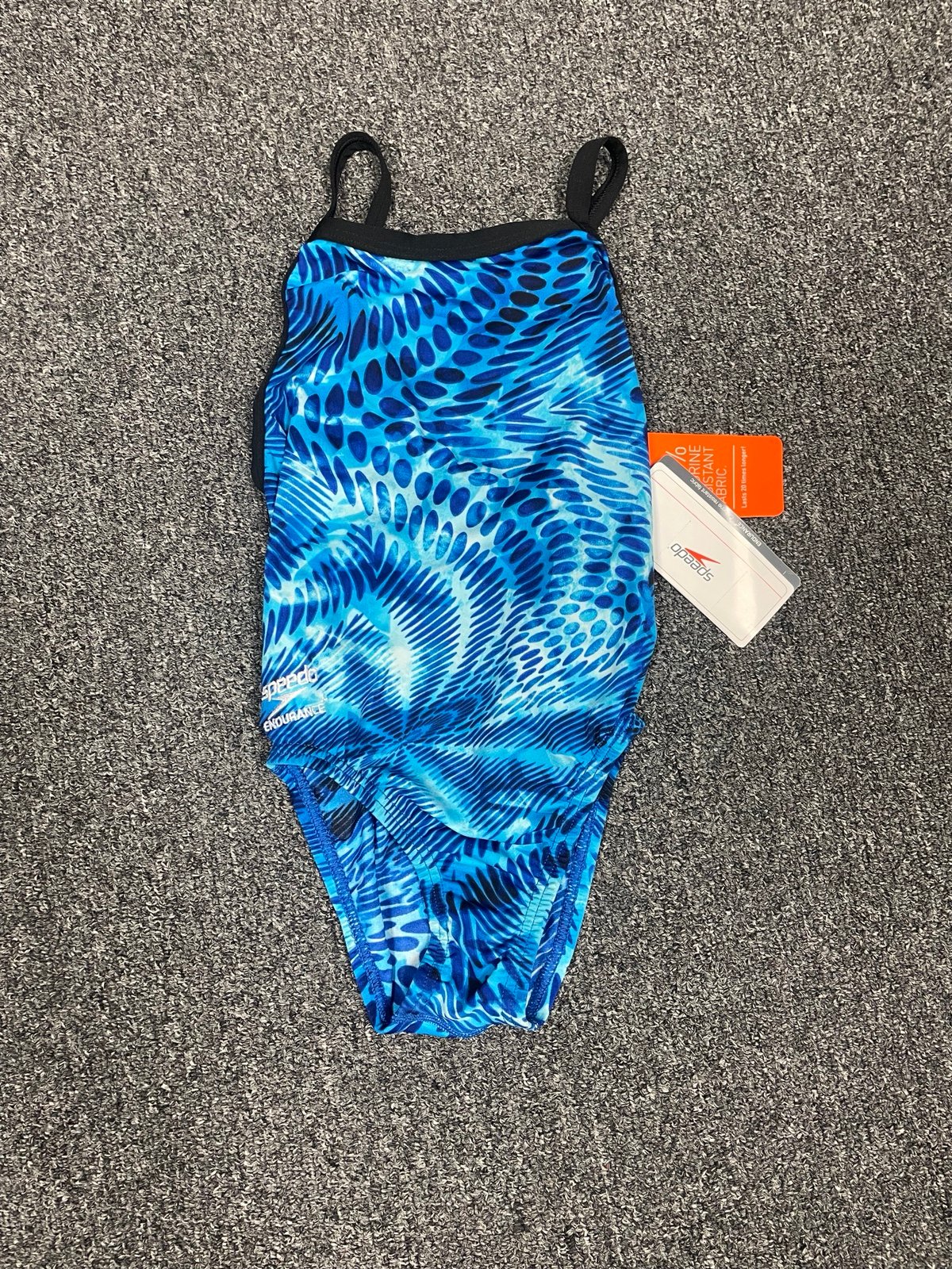 Girl’s Speedo One-Piece Endurance Training Swimsuit Blue Size 22 NEW WITH TAGS!