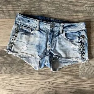 denim shorts studded women’s