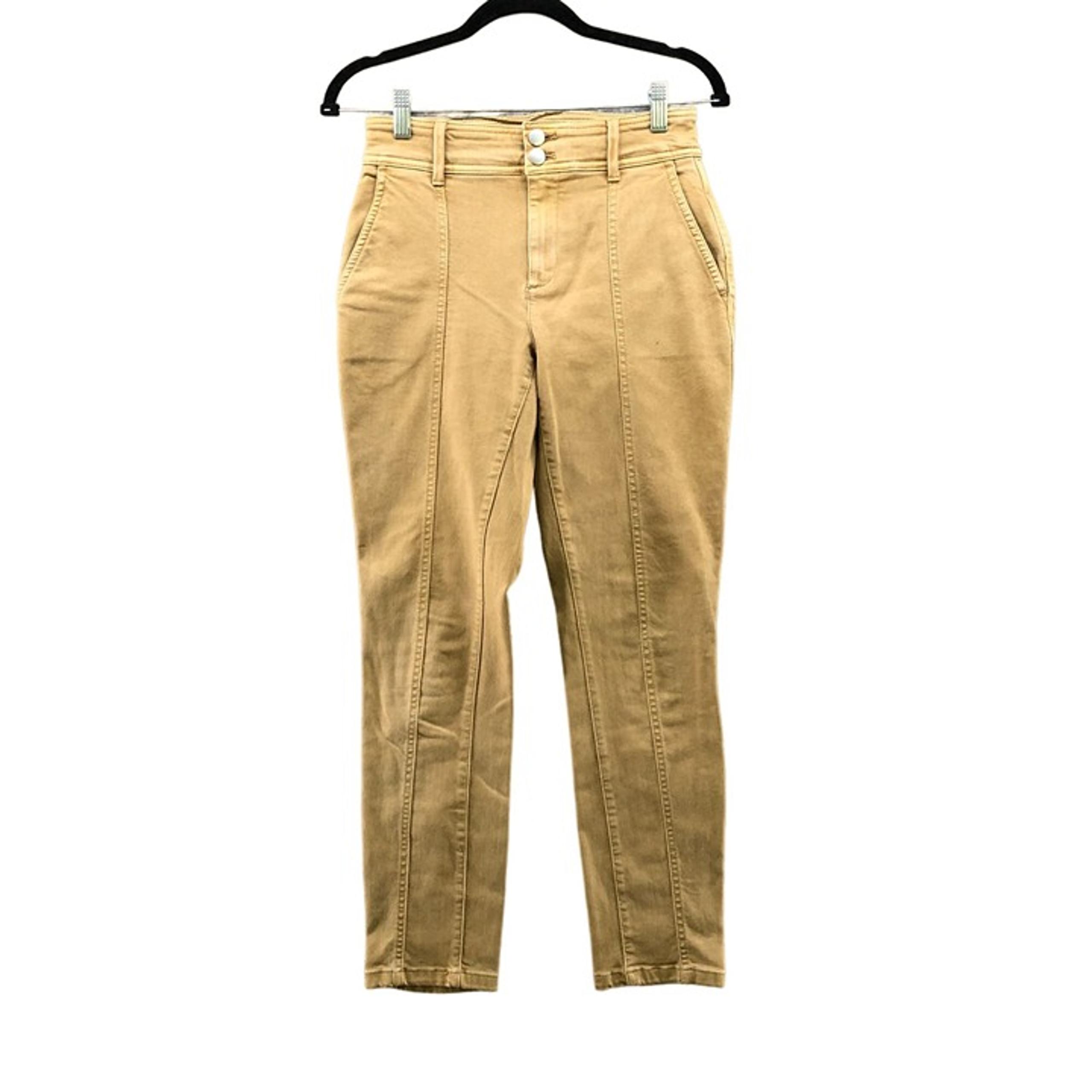 GAP Womens High Rise Skinny Chino Khaki Pant Size 2 Tan Stretch