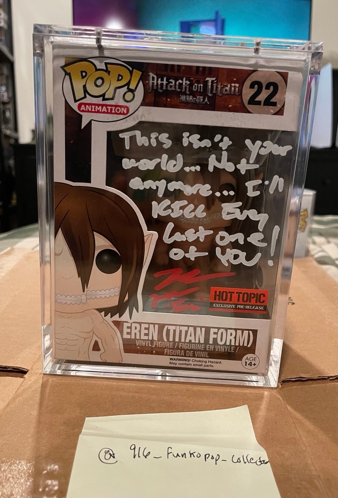 Eren 22 signed Funko Pop