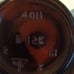 Vintage amber liquor bottle