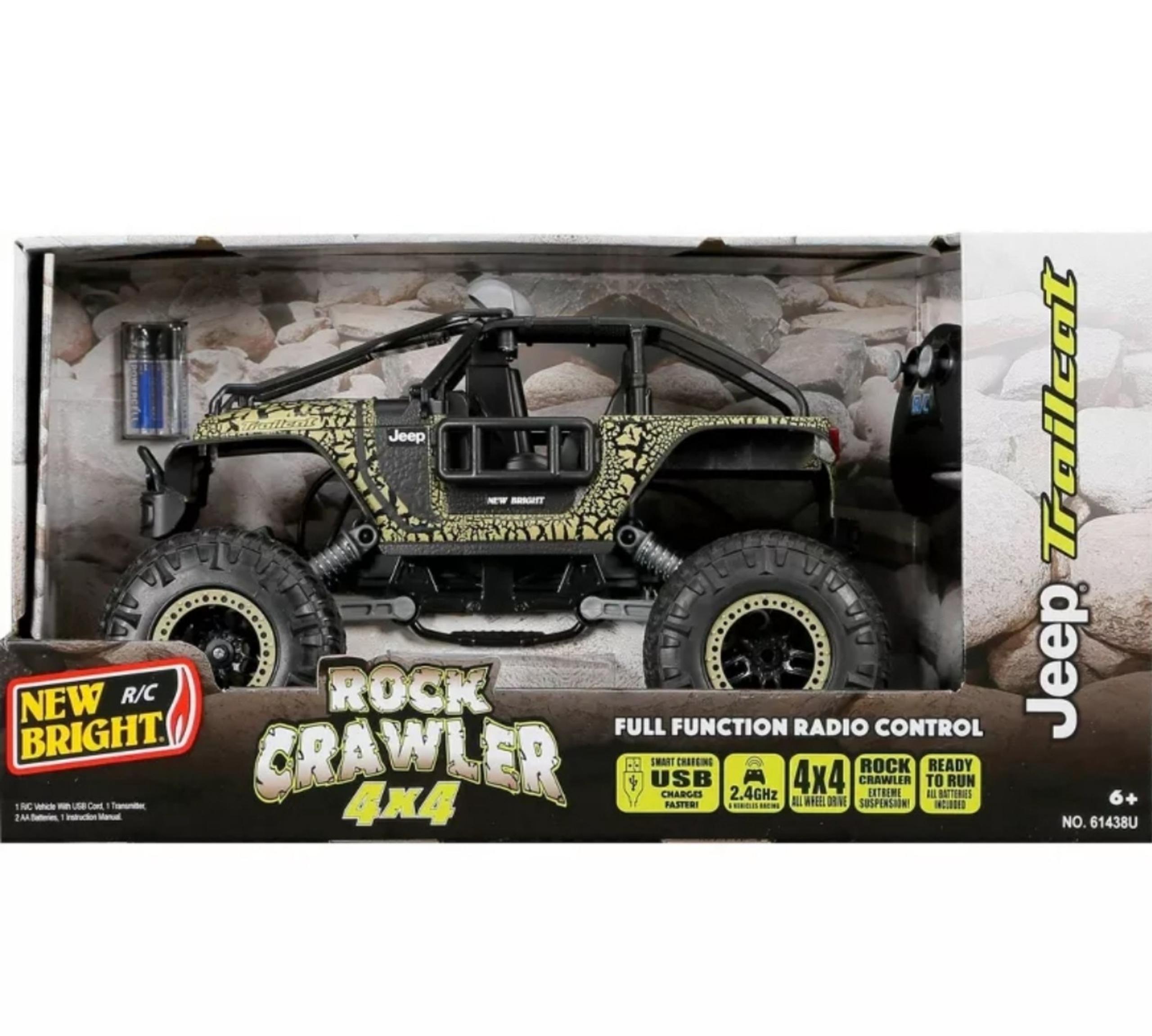 New Bright RC Jeep Trailcat Rock Crawler 1:14 Scale Full Function RC 4x4 Drive