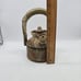 Vintage Port Hudson Pottery Thick Handle Teapot Brown Artist Signed Farmhouse
