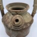 Vintage Port Hudson Pottery Thick Handle Teapot Brown Artist Signed Farmhouse