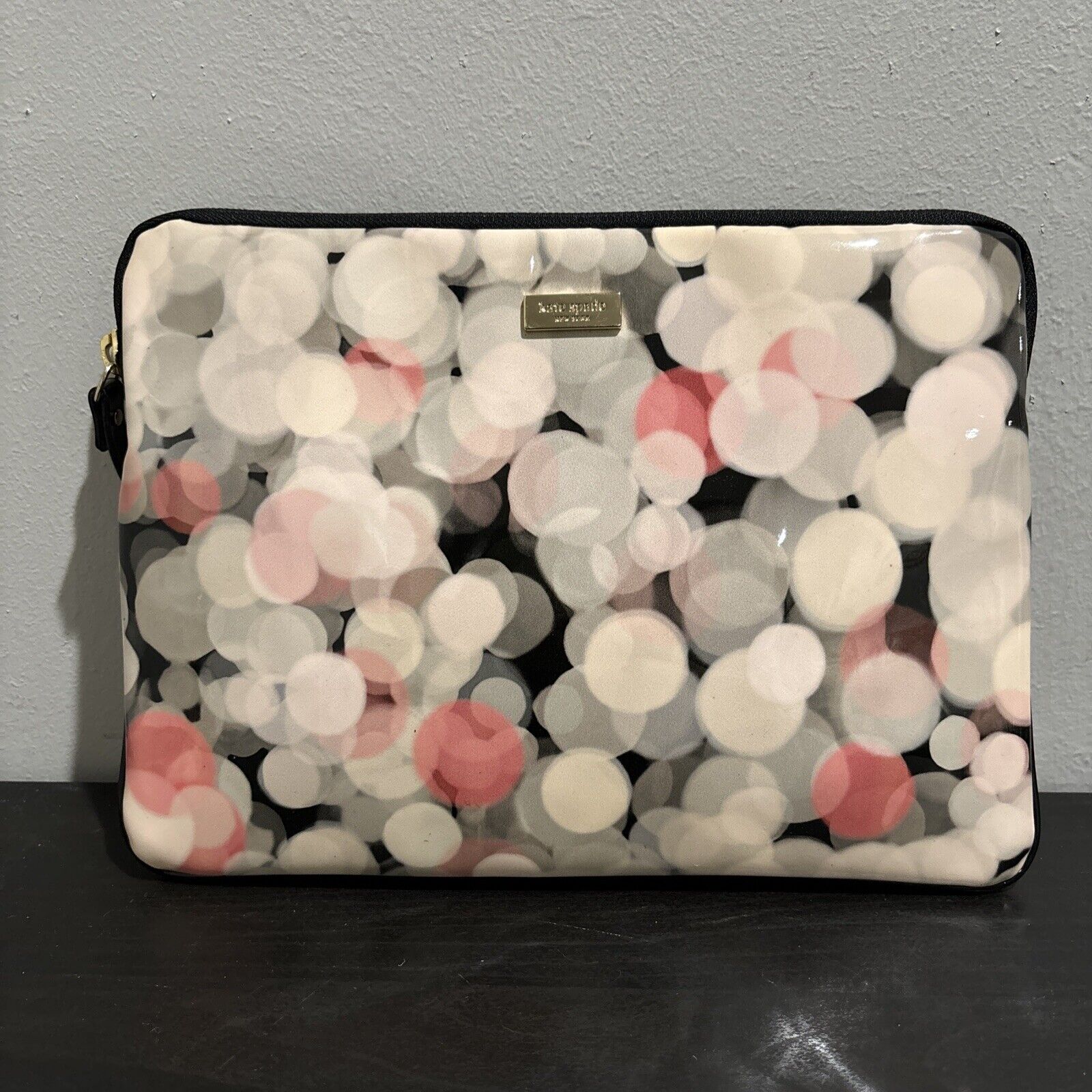 Kate Spade Cherry Terrace Festive Bubbles Pouch Clutch IPad Mini Case 10”x7.5”