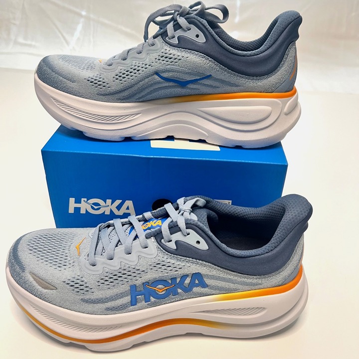 Hoka Bondi 9 light Blue Drizzle Downpour Men Running Shoes Size 8.5 D