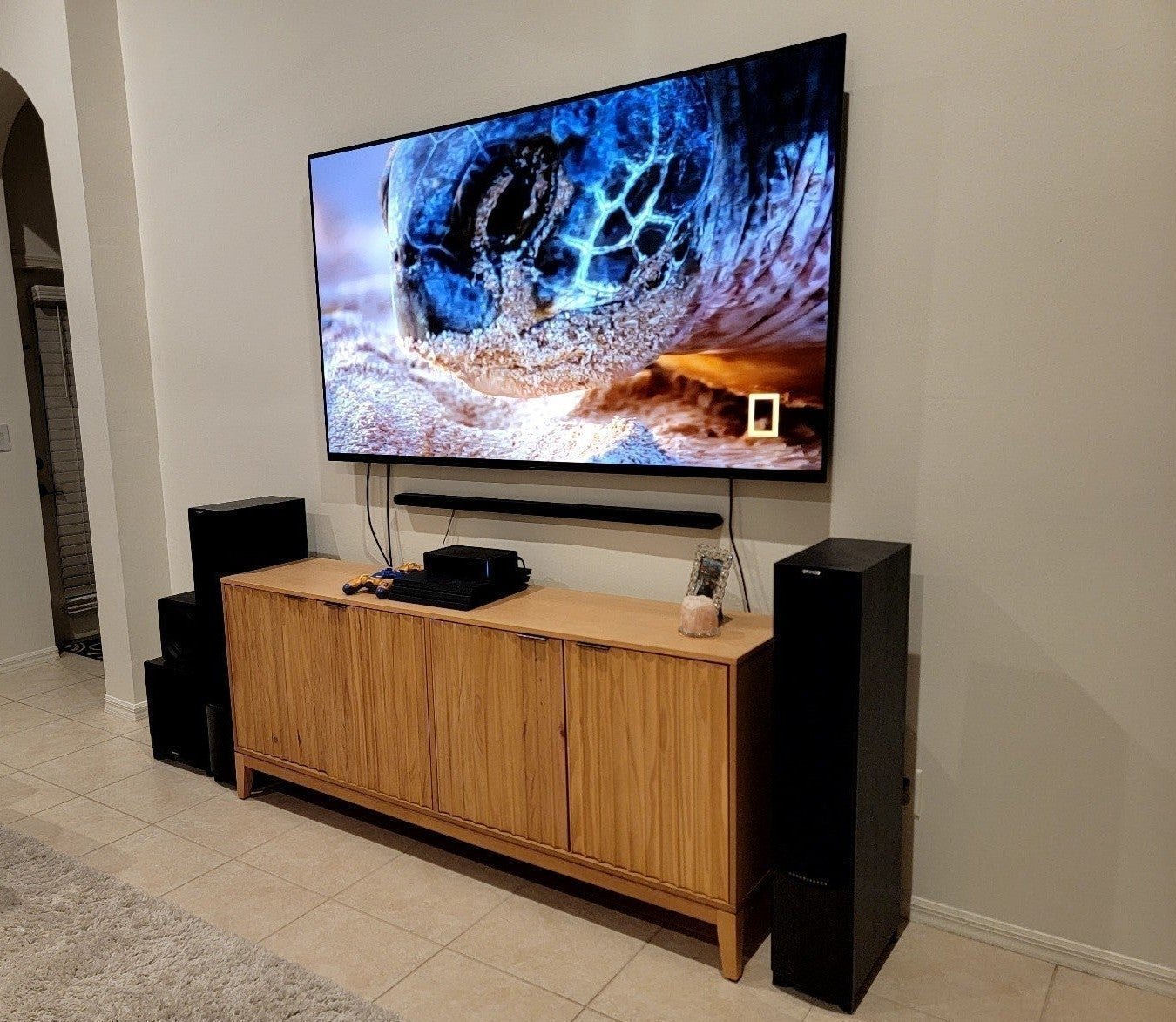 Pioneer Plasma TV Incl. W/ Theater Denon Receiver and Energy Tower Speakers.