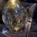 Clear Glass vintage paperweight and holder