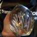 Clear Glass vintage paperweight and holder
