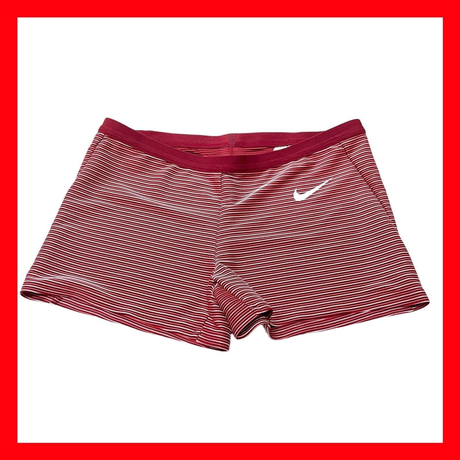 NIKE Pro Elite Shorts Track & Field Red White Olympics Made in USA Women's Sz XL