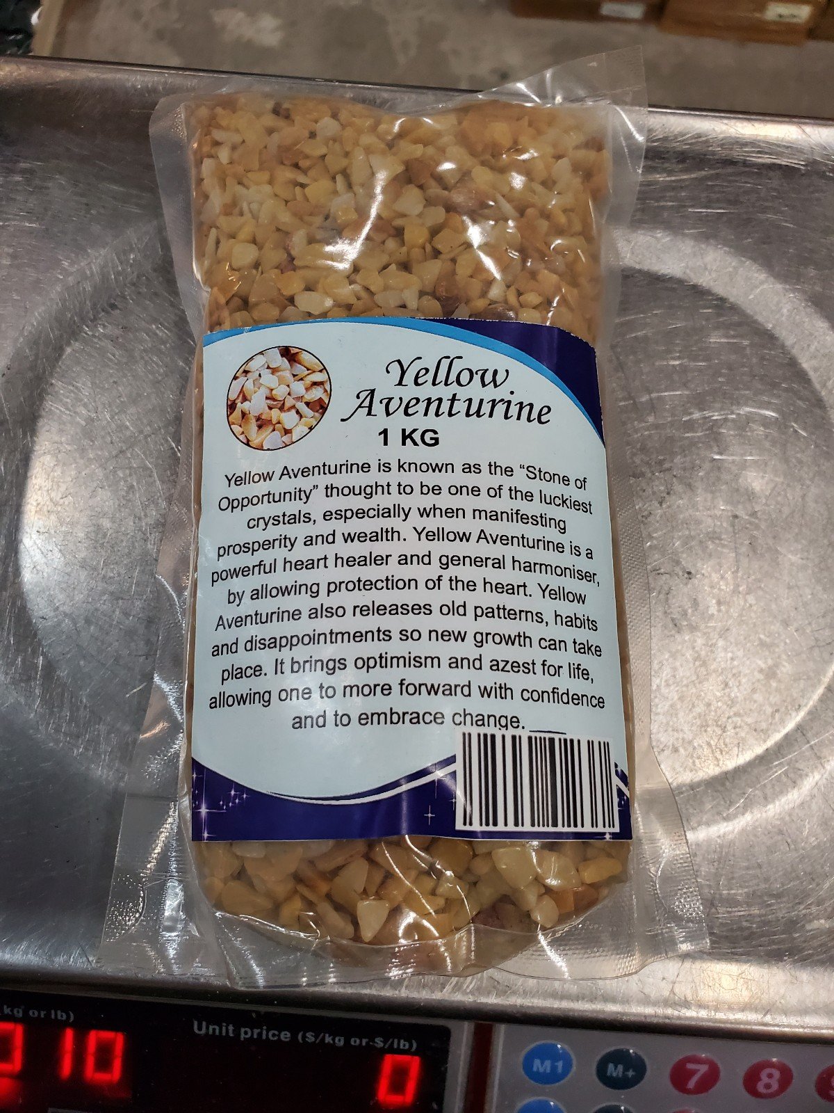 Yellow Aventurine 1kg bag of chips (2.2lbs)