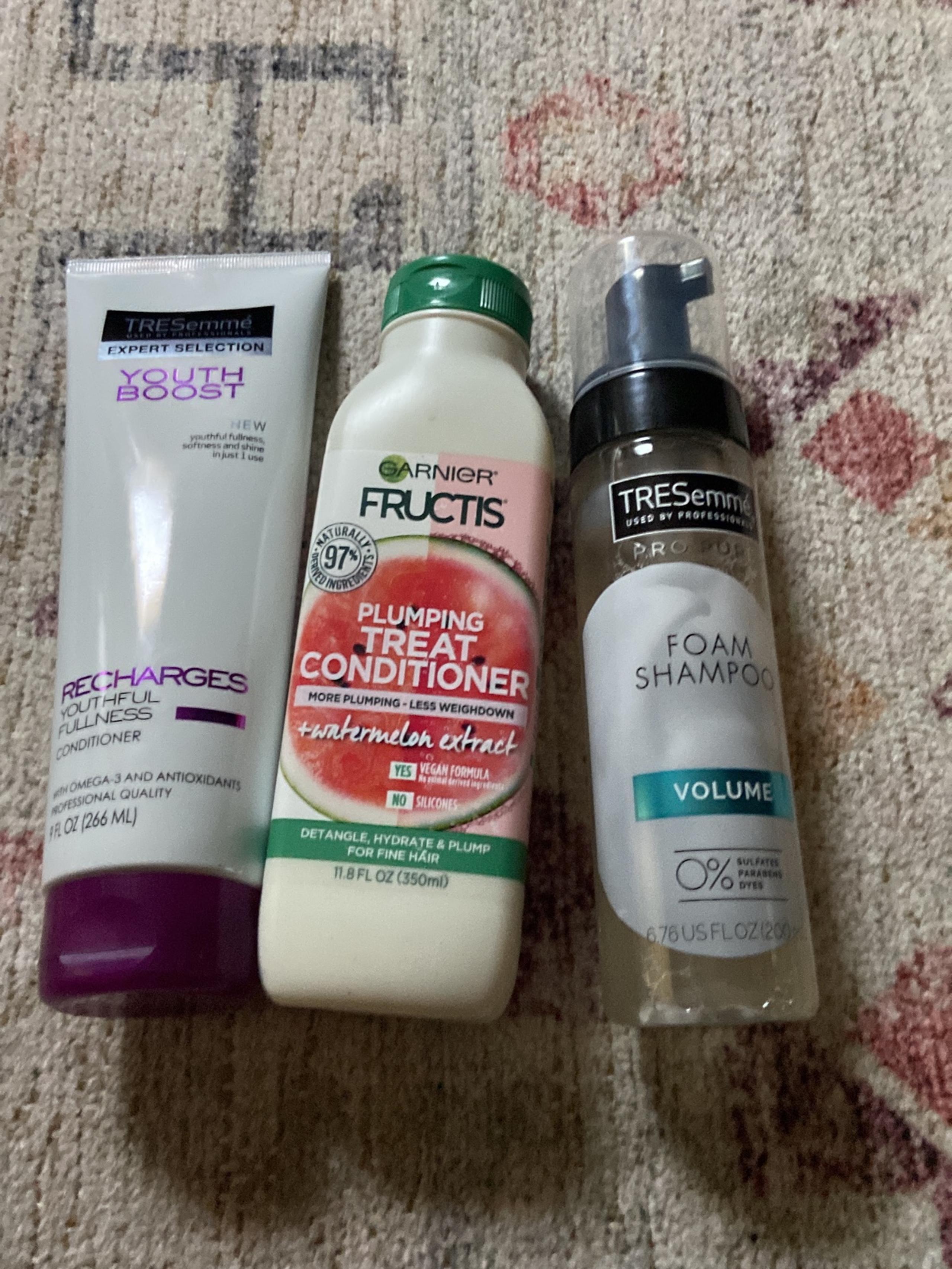 TRESemme  Conditioner & Foam Shampoo & Garnier Conditioner 3pk