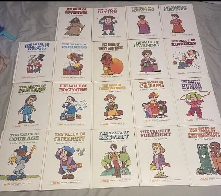 Lot Of 19. Value Tales Hardback Books. Spencer Johnson. Vintage. Homeschool
