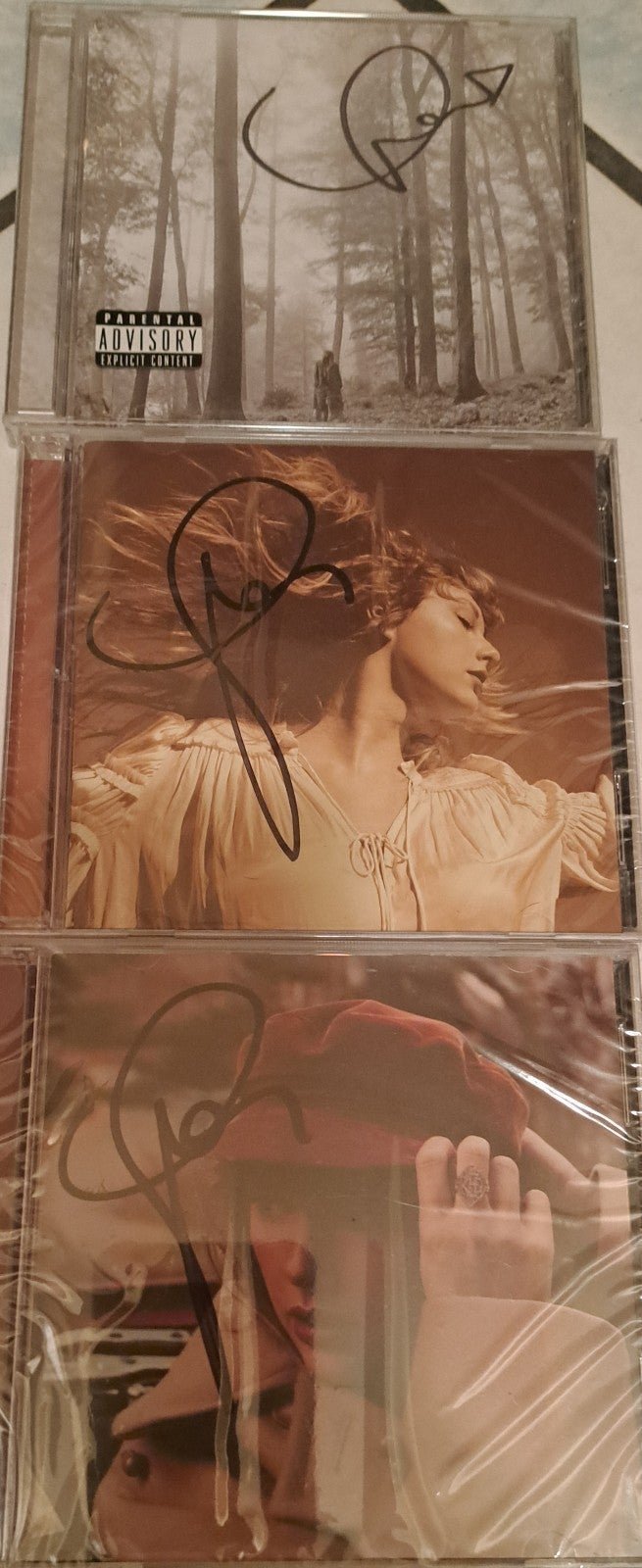 Taylor Swift Signed Fearless and Red CD