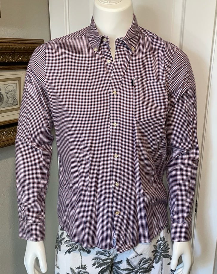 Barbour Checkered Button Down Shirt - Purple