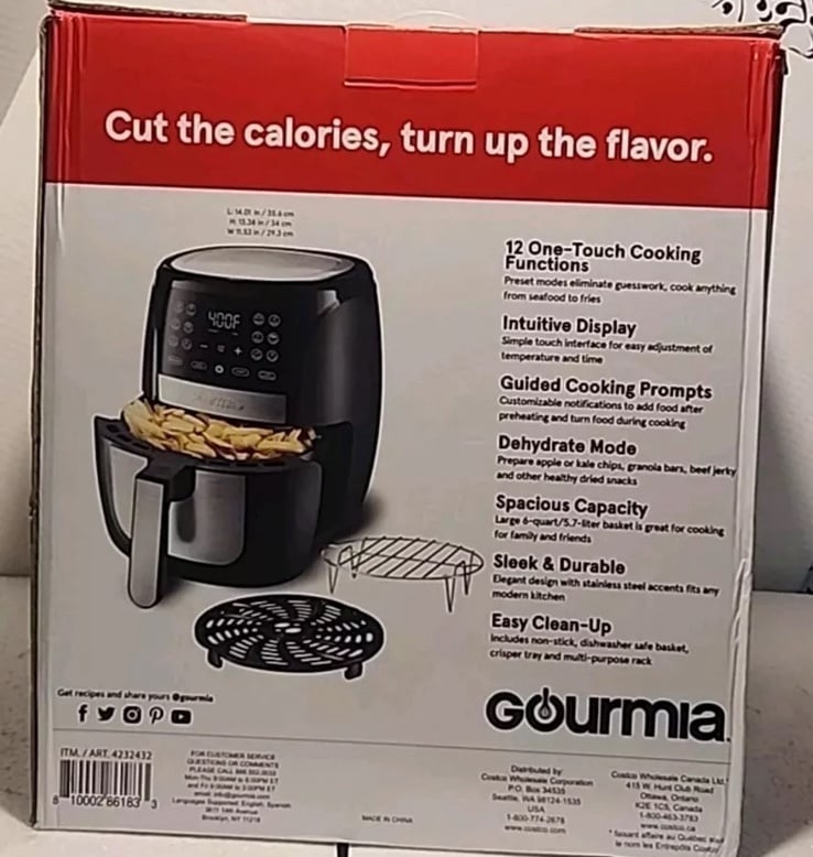 Gourmia 6qt Digital Air Fryer.