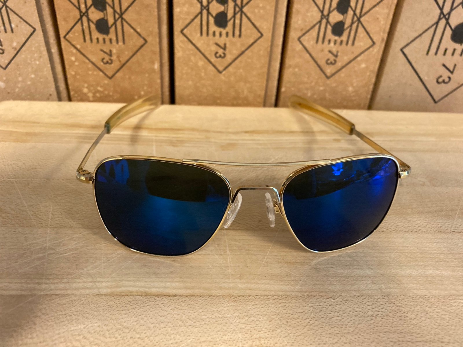 Randolph Engineering Gold 55[]20 Bayonet Fuse Pro Midnight Blue Polarized Lenses