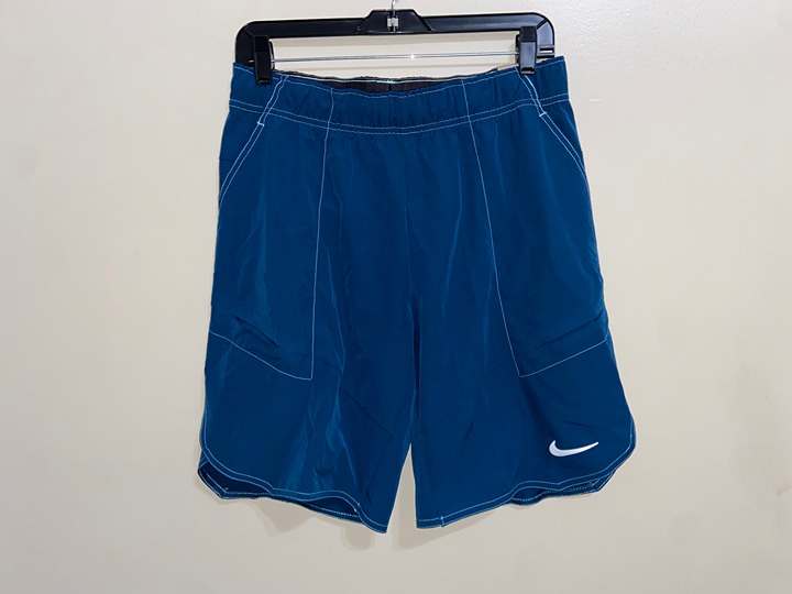 Nike Court Men's 9 Slam Tennis Shorts Valerian Blue Size M DR6546-460 NEW