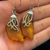 Vintage 925 Sterling Amber Earrings