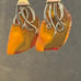 Vintage 925 Sterling Amber Earrings