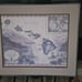 Map Of The Sandwich Isles By Artist Blaise Domino 1988 With Frame & Notes