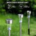 Solar Lights Outdoor Waterproof, Stainless Steel LED Landscape Lighting