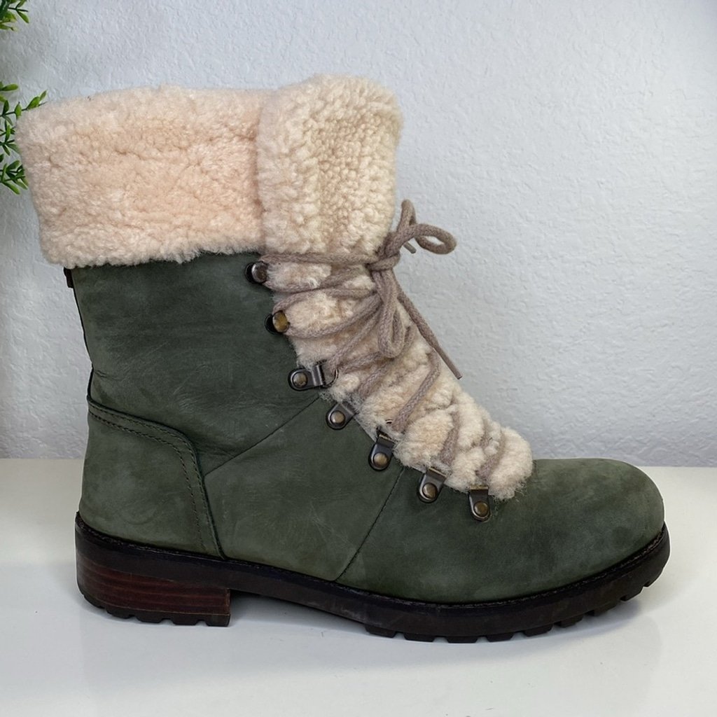 Ugg Womens Fraser Rugged Hiker Winter Snow Slate Color Boot Size 8