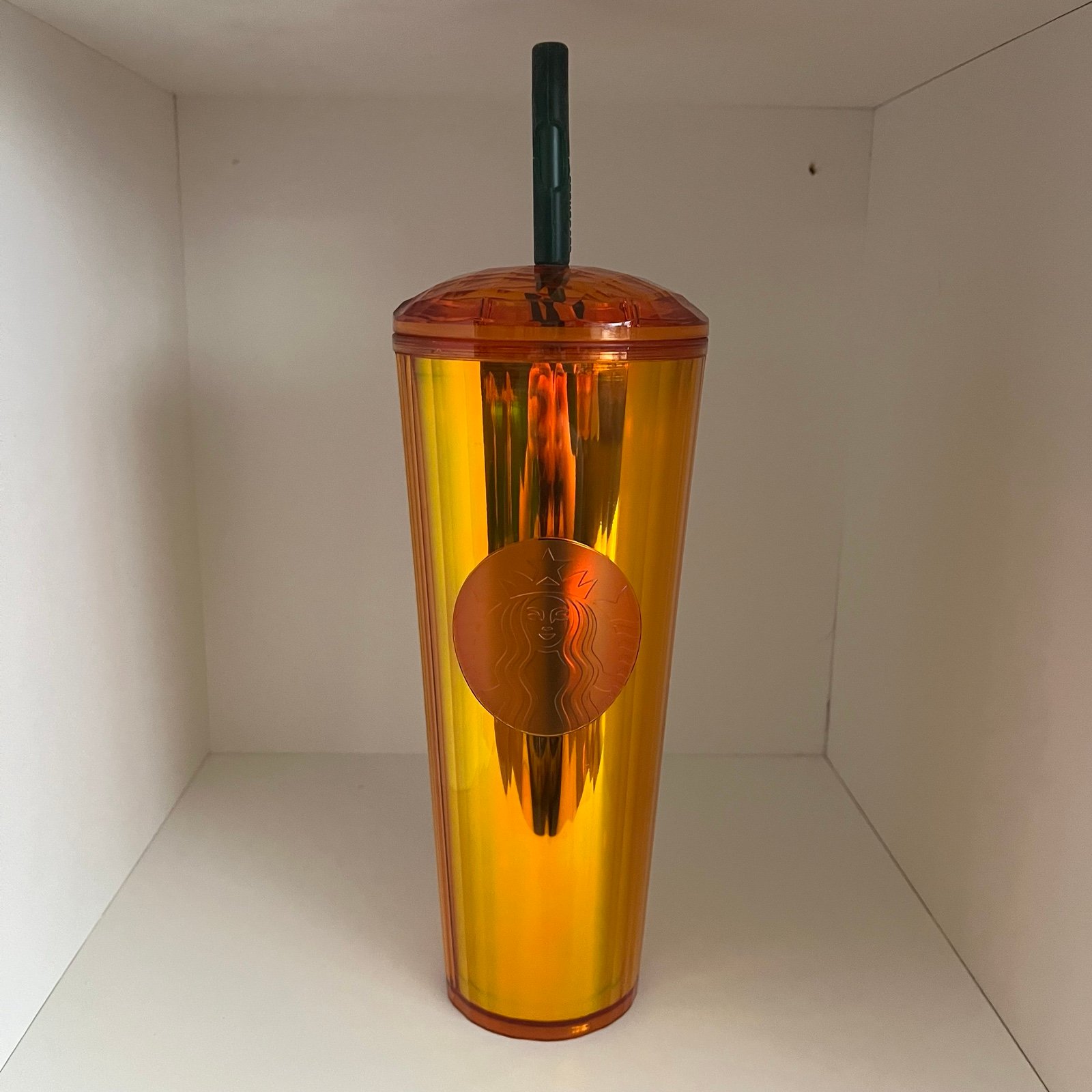 Starbucks Halloween Carib/Mex Exclusive Pumpkin Dome Tumbler w/ straw cover