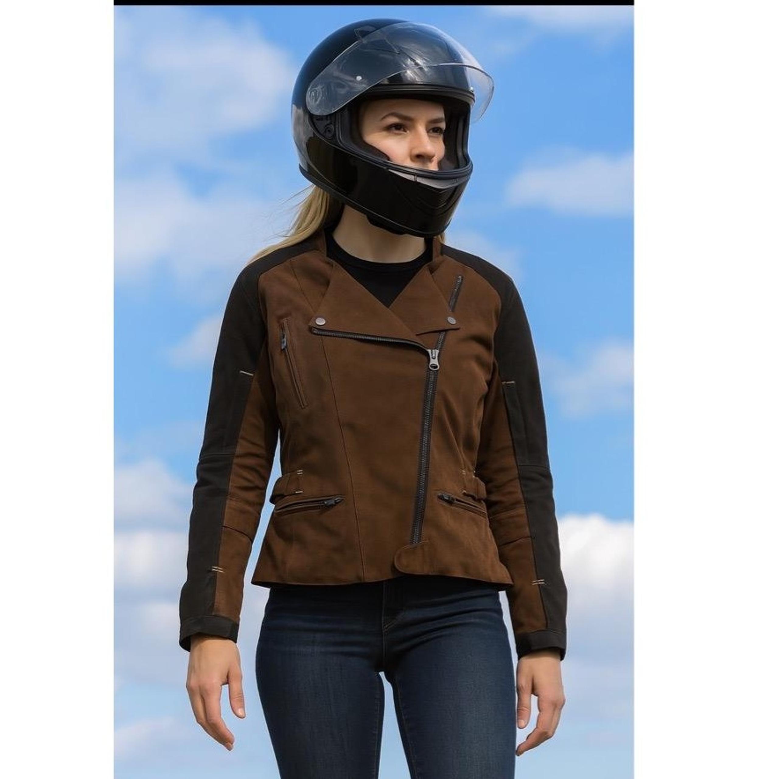 Speed And Strength Heart And Wings Brown Zipper Pocket Moto Jacket WXL 1%